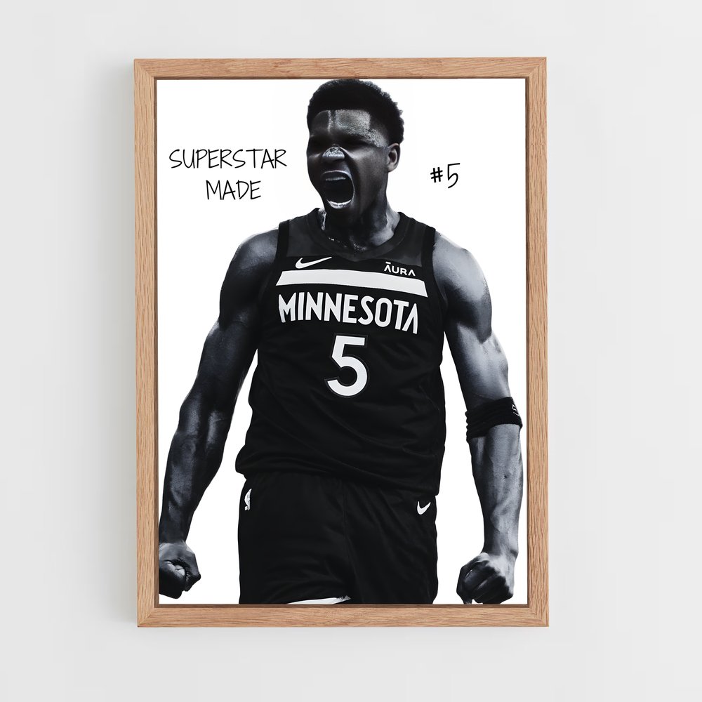 Poster Anthony edwards cri – affiche Basketball (vue 4)